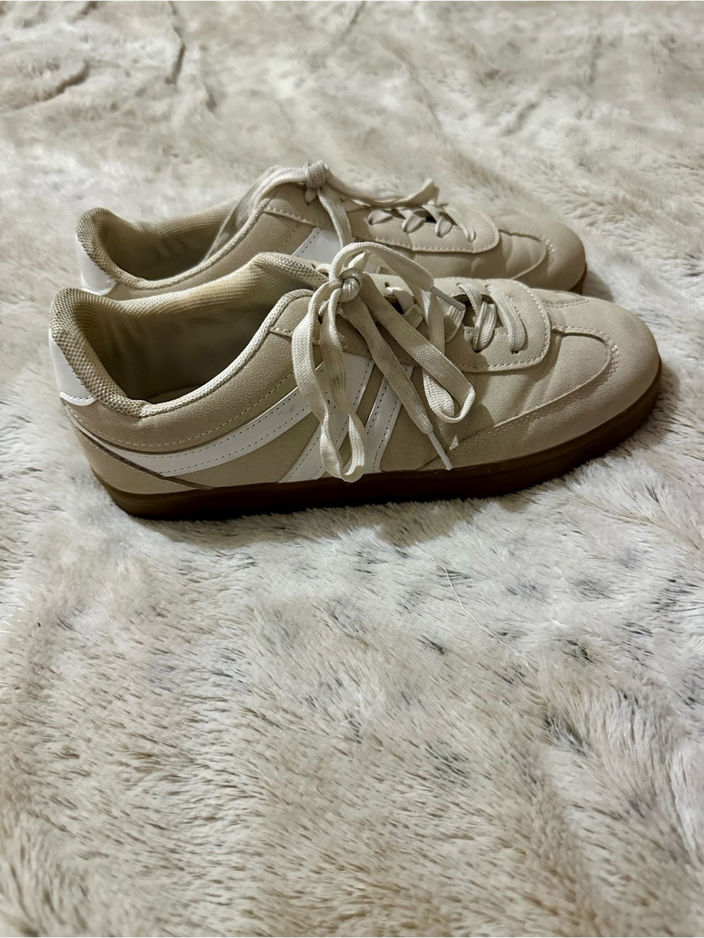 Beige Casual Women’s Sneakers - Stylish Everyday Comfort